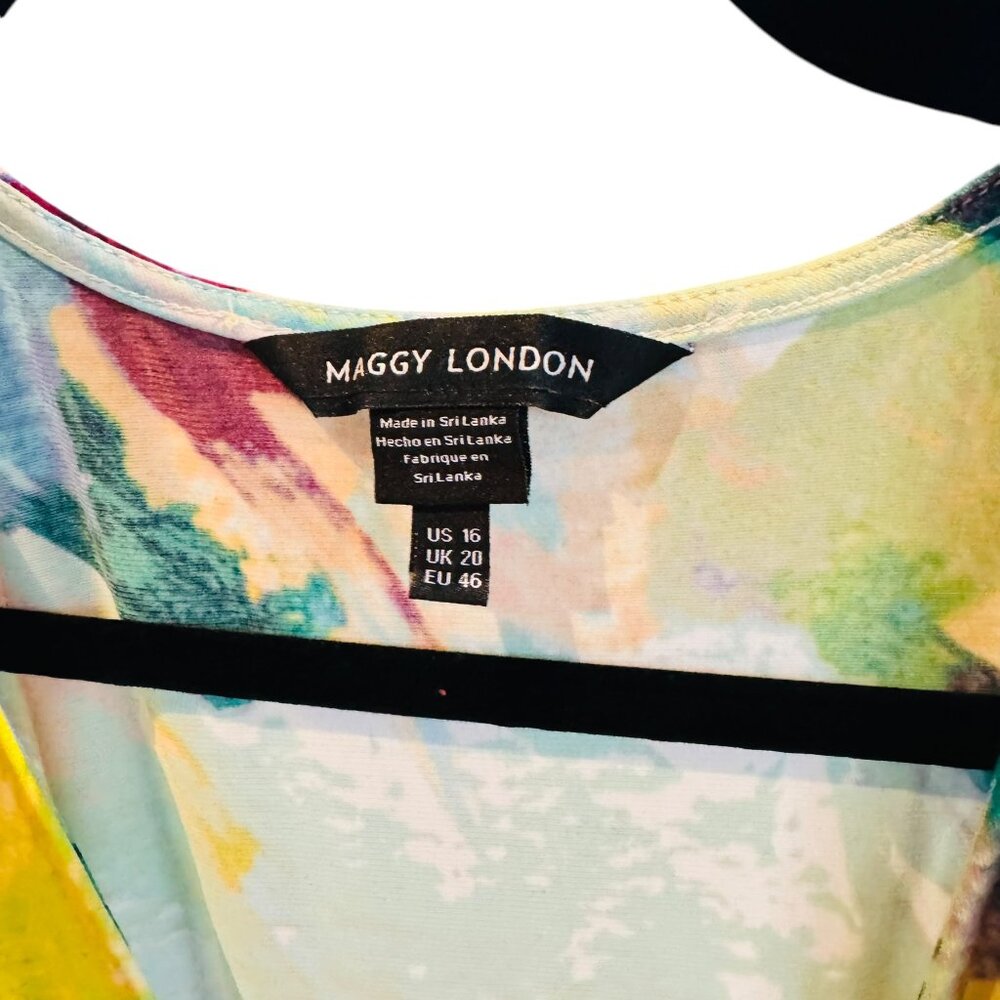 Maggy London Multi color dress size 16 - Picture 4 of 5